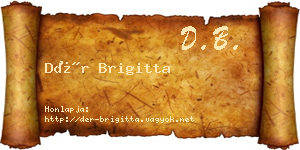 Dér Brigitta névjegykártya