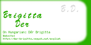 brigitta der business card