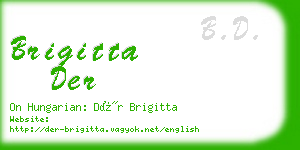 brigitta der business card